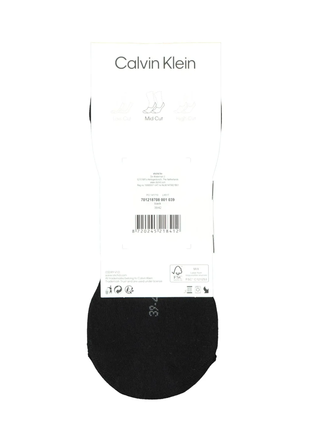 Calvin Klein Luca herensokken (2-pack), onzichtbare sneakersokken, zwart