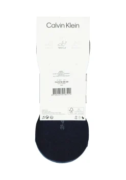 Calvin Klein Luca herensokken (2-pack), onzichtbare sneakersokken, navy en jeansblauw