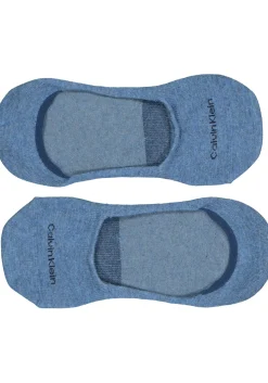 Calvin Klein Luca herensokken (2-pack), onzichtbare sneakersokken, navy en jeansblauw