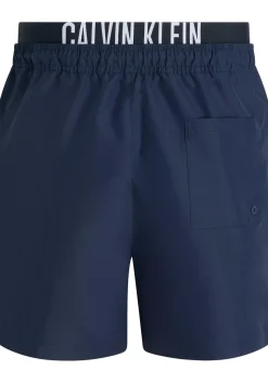 Calvin Klein Medium Drawstring Double Waistband swimshort, heren zwembroek, donkerblauw