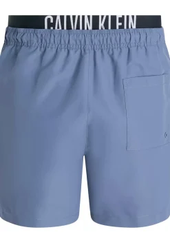 Calvin Klein Medium Drawstring Double Waistband swimshort, heren zwembroek, grijsblauw