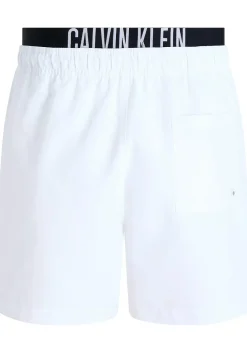 Calvin Klein Medium Drawstring Double Waistband swimshort, heren zwembroek, wit