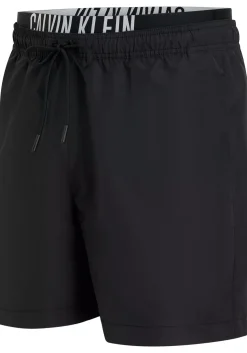 Calvin Klein Medium Drawstring Double Waistband swimshort, heren zwembroek, zwart