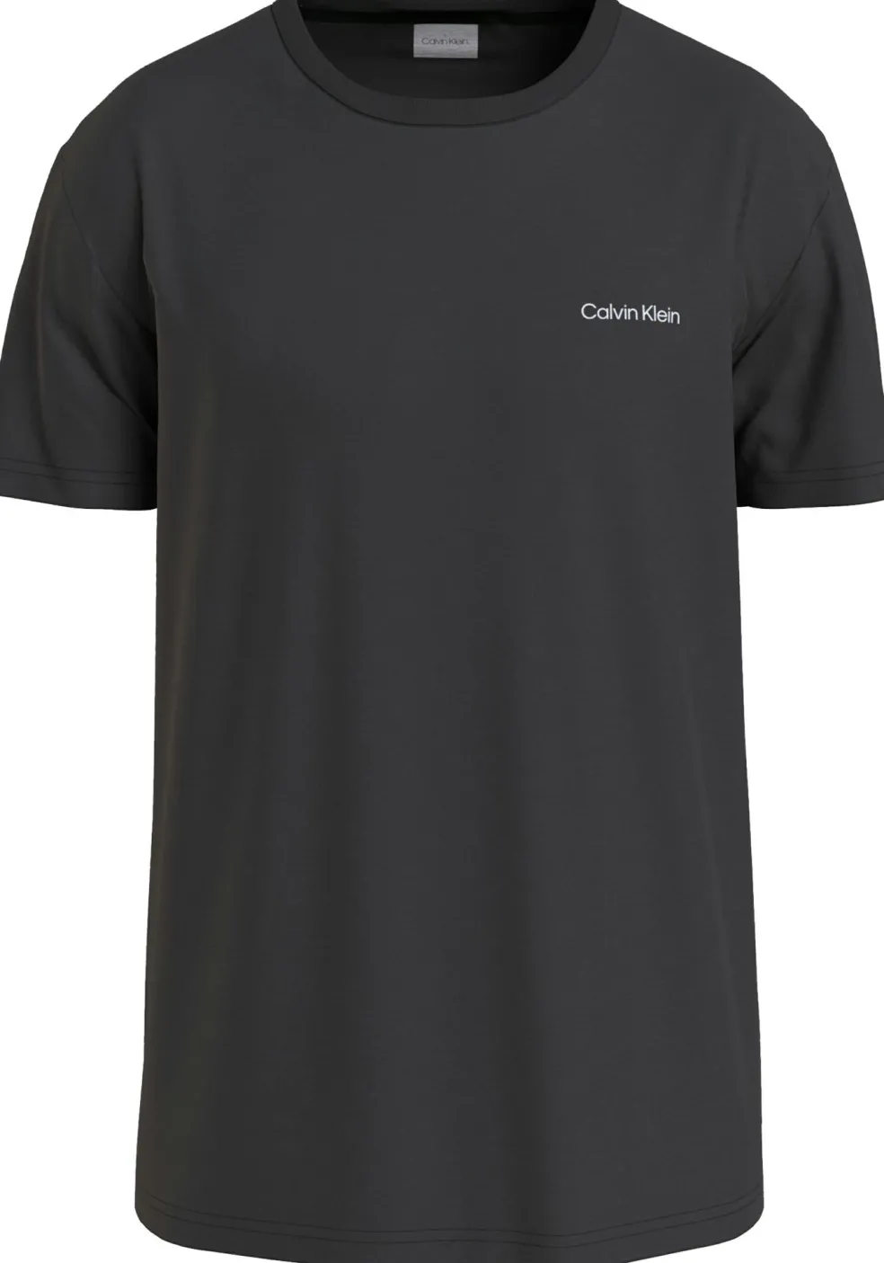 Calvin Klein Micro Logo Interlock T-shirt, heren T-shirt korte mouw O-hals, zwart