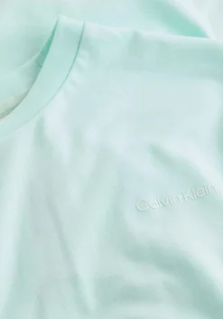 Calvin Klein Micro Logo Interlock T-shirt, heren T-shirt korte mouw O-hals, lichtgroen
