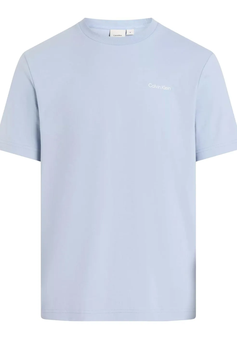 Calvin Klein Micro Logo Interlock T-shirt, heren T-shirt korte mouw O-hals, blauw