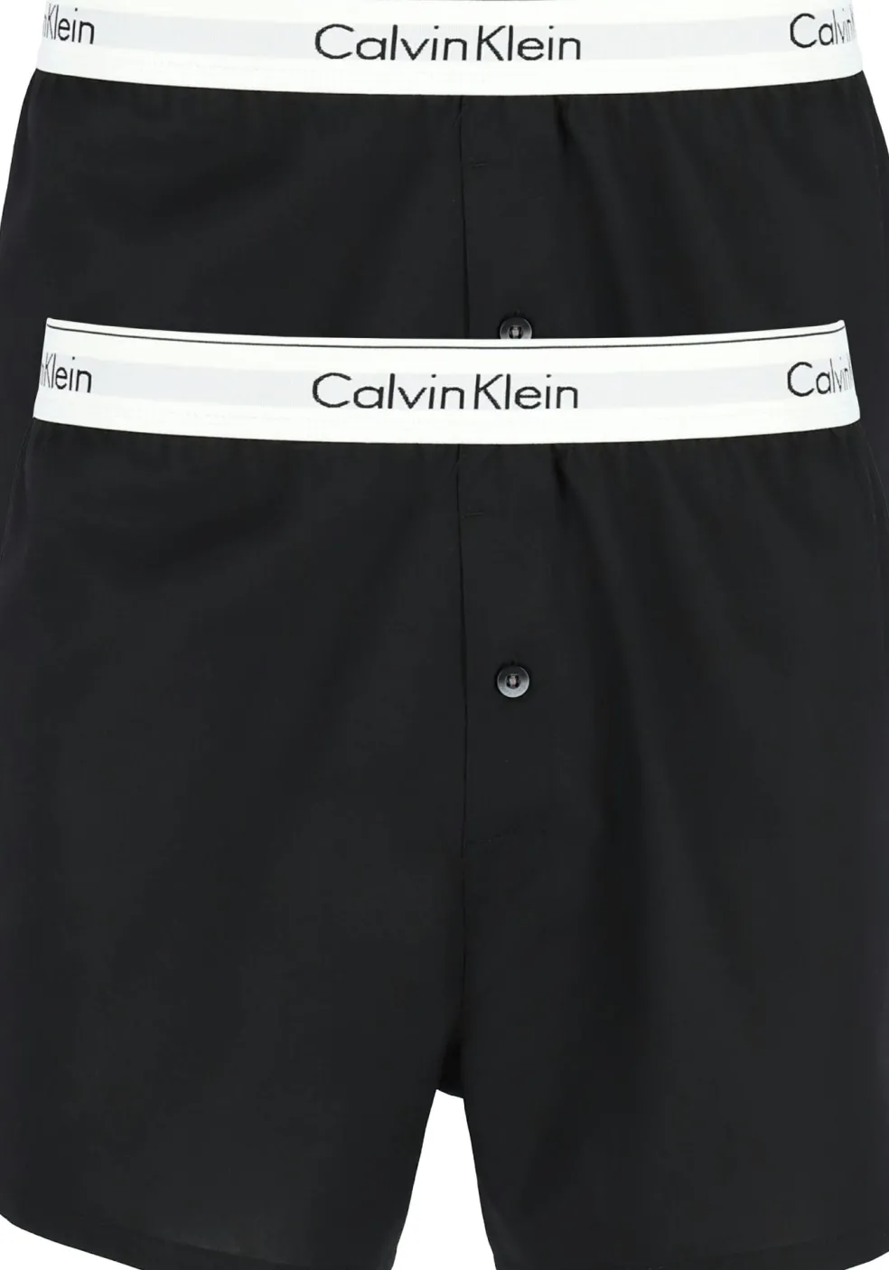 Calvin Klein Modern Cotton Slim Fit Boxer (2-pack), wijde boxers katoen, zwart