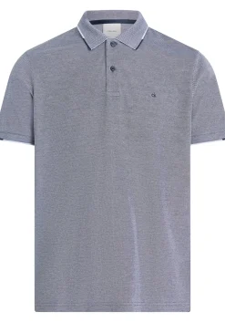 Calvin Klein Oxford Two Tone Regular Polo, heren poloshirt, donkerblauw