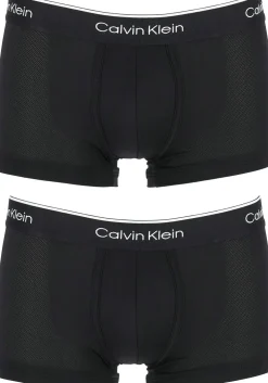 Calvin Klein Pro micro low rise trunks (2-pack), microfiber lage heren boxers kort, zwart