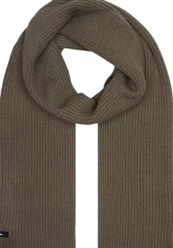 Calvin Klein sjaal, classic cotton rib scarf, beige
