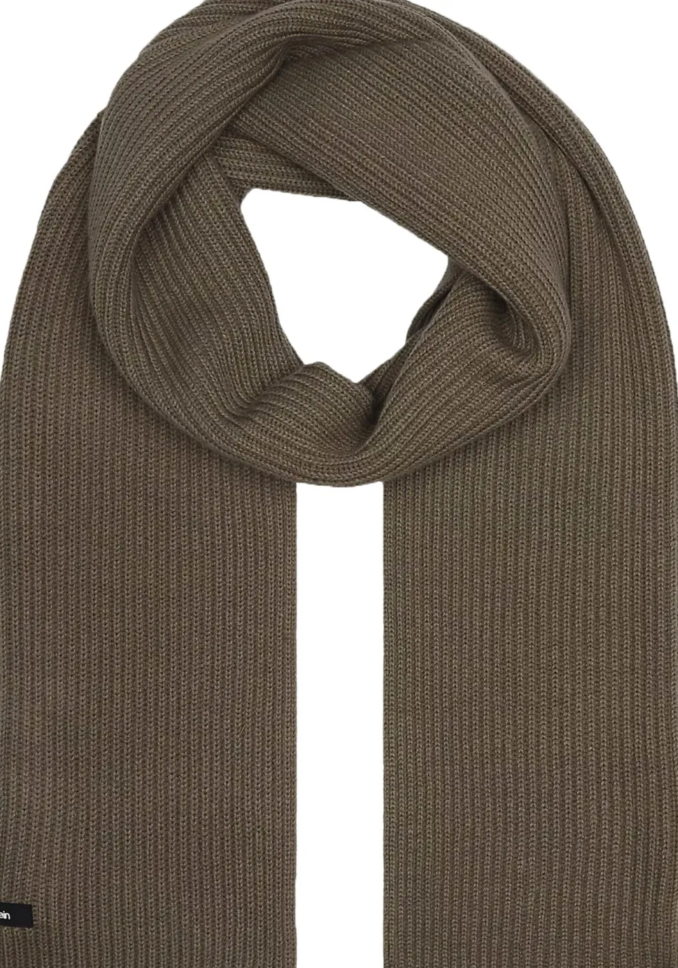 Calvin Klein sjaal, classic cotton rib scarf, beige
