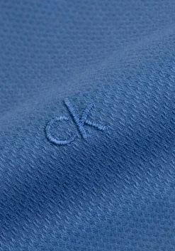Calvin Klein slim fit overhemd, structuur, middenblauw