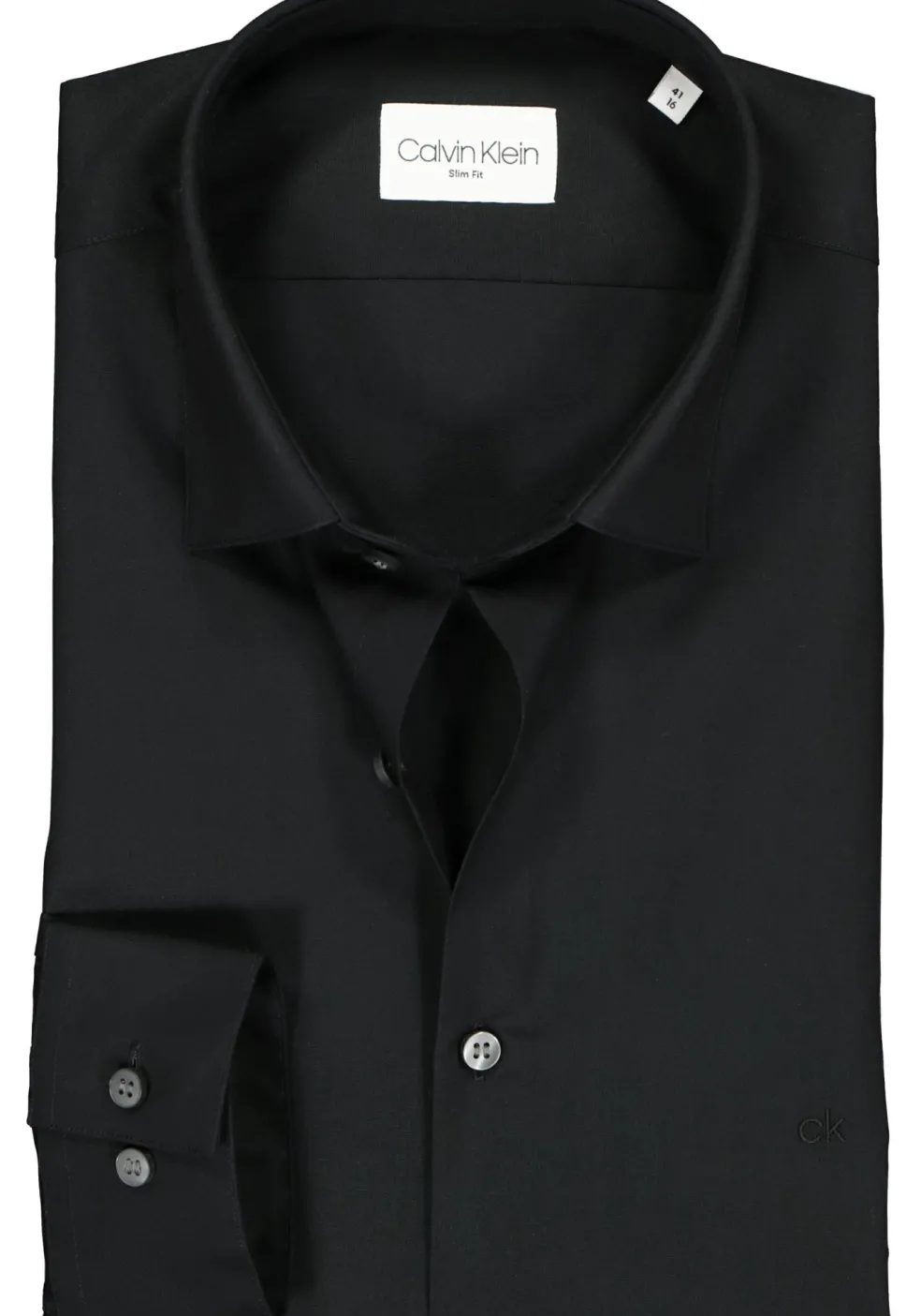 Calvin Klein slim fit overhemd, 2-ply stretch, black