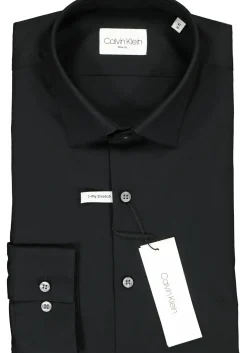 Calvin Klein slim fit overhemd, 2-ply stretch, black