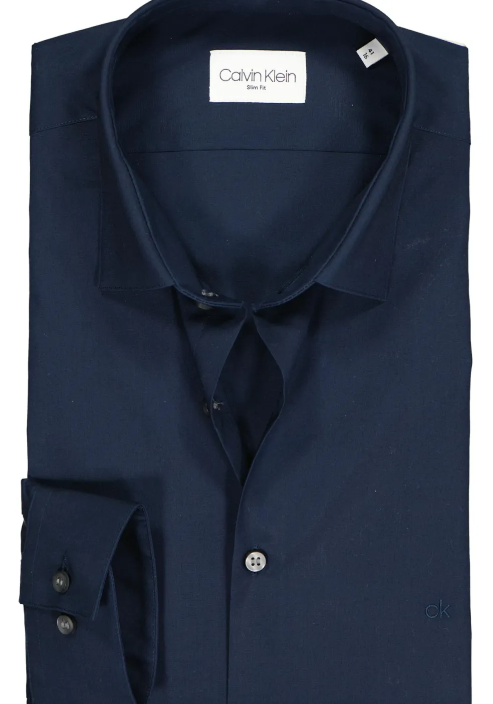 Calvin Klein slim fit overhemd, 2-ply stretch, midnight blue