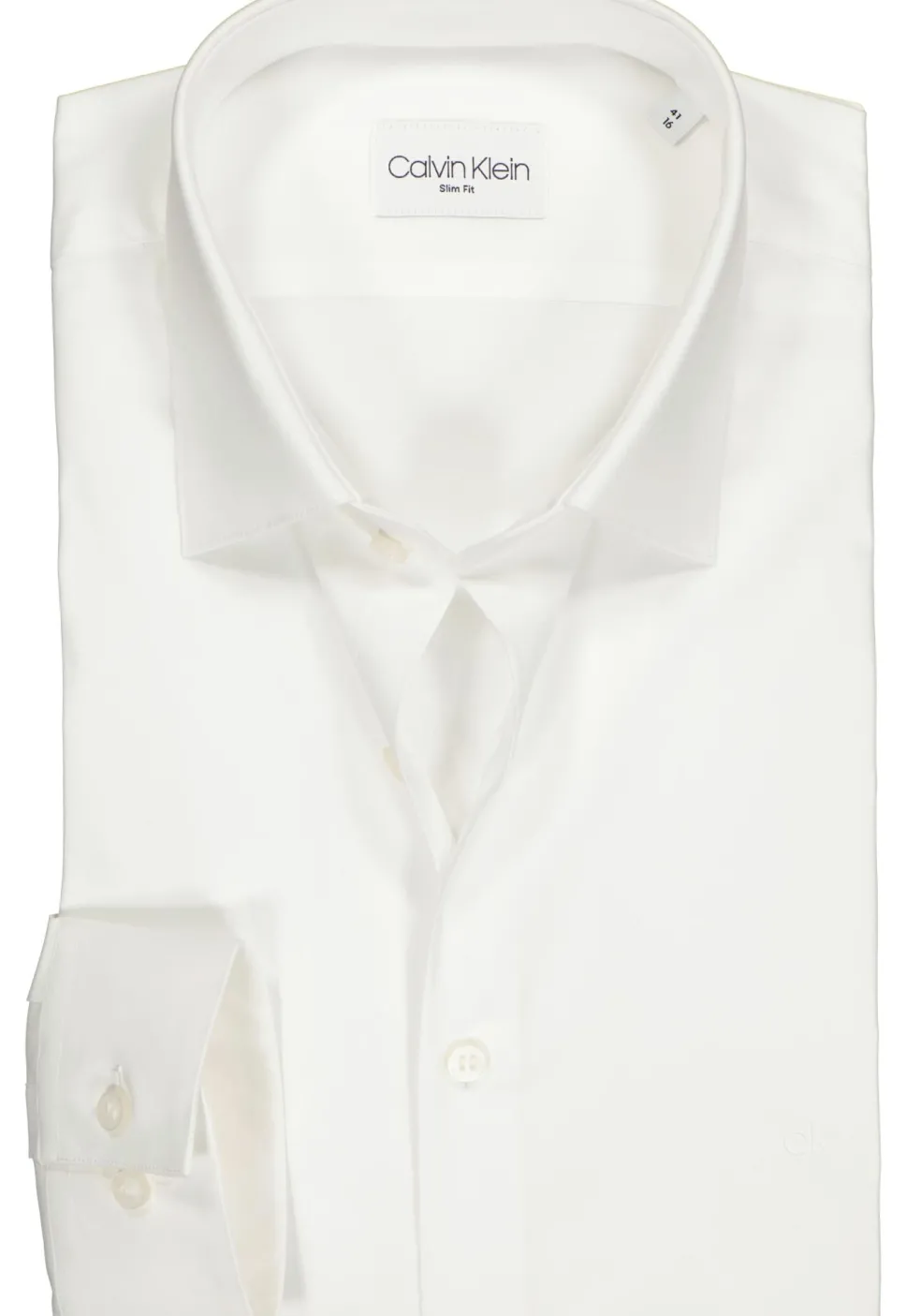 Calvin Klein slim fit overhemd, 2-ply stretch, wit