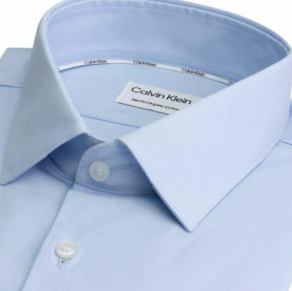Calvin Klein slim fit overhemd, popeline, lichtblauw