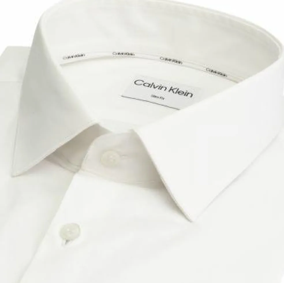 Calvin Klein slim fit overhemd, popeline, wit