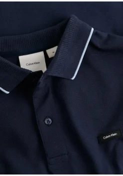 Calvin Klein Stretch Pique Regular Polo, heren poloshirt, donkerblauw