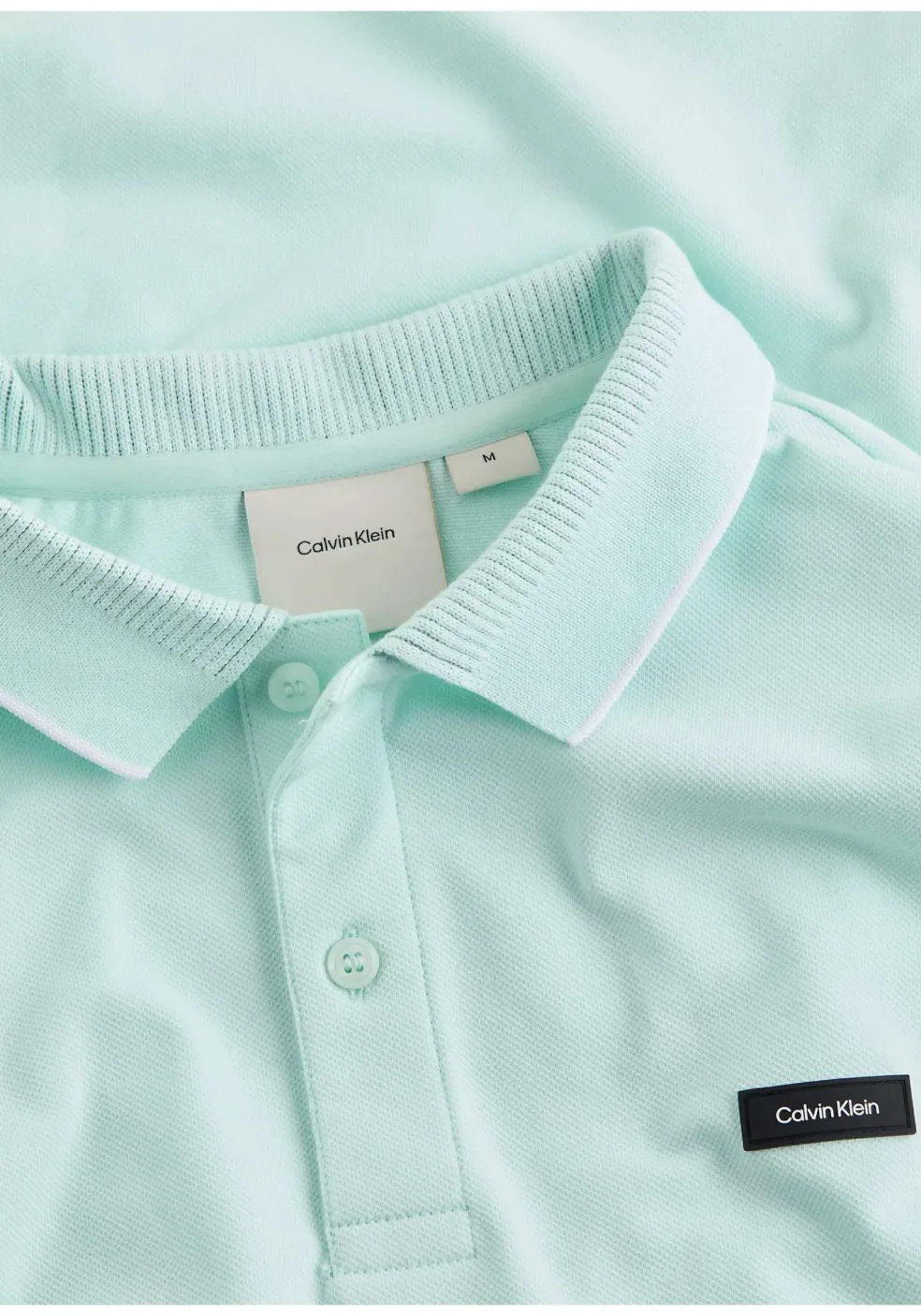 Calvin Klein Stretch Pique Regular Polo, heren poloshirt, groen