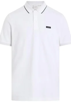 Calvin Klein Stretch Pique Regular Polo, heren poloshirt, wit