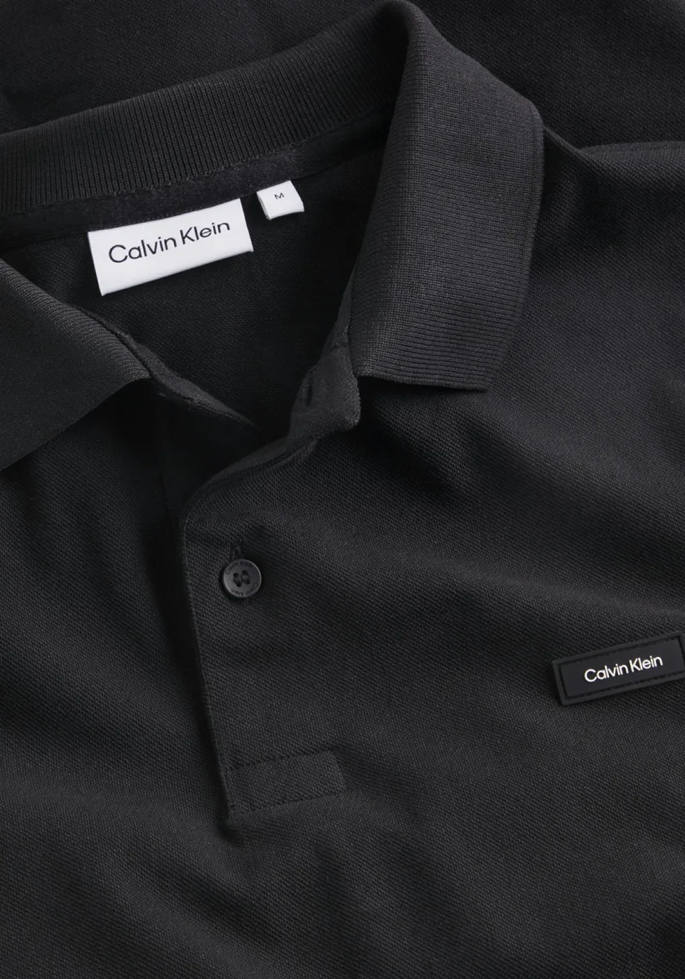 Calvin Klein Stretch Pique Slim Polo, zwart