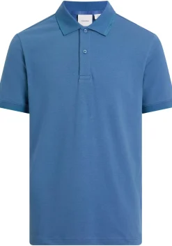 Calvin Klein Thermo Tech Pique Slim Polo, heren poloshirt, blauw