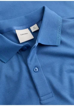 Calvin Klein Thermo Tech Pique Slim Polo, heren poloshirt, blauw