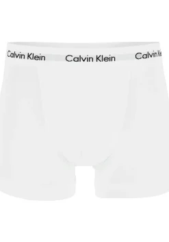 Calvin Klein trunks (3-pack), heren boxers normale lengte, rood, wit en blauw