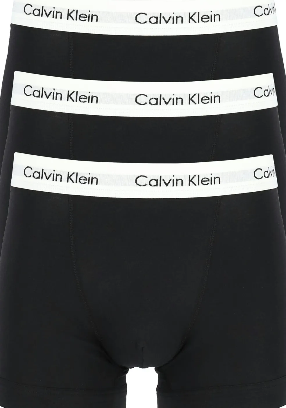 Calvin Klein trunks (3-pack), heren boxers normale lengte, zwart