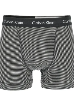 Calvin Klein trunks (3-pack), heren boxers normale lengte, zwart, wit en gestreept