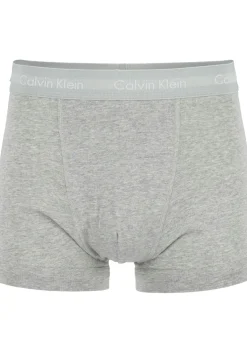 Calvin Klein trunks (3-pack), heren boxers normale lengte, zwart, grijs en logo print