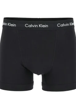 Calvin Klein trunks (3-pack), heren boxers normale lengte, zwart met zwarte band