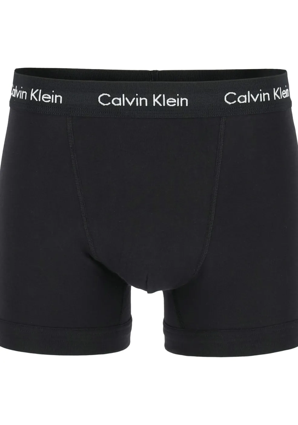 Calvin Klein trunks (3-pack), heren boxers normale lengte, zwart met zwarte band