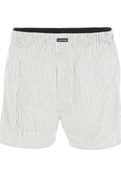 Calvin Klein Woven Boxers (3-pack), wijde heren boxershorts katoen, zwart, gestreept en geruit