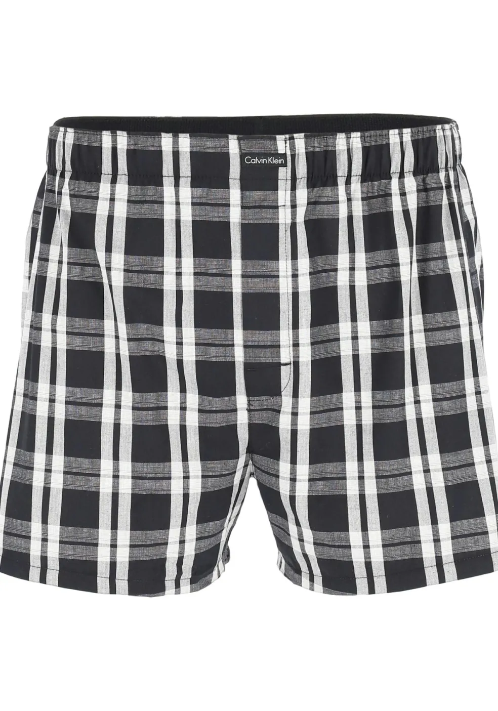 Calvin Klein Woven Boxers (3-pack), wijde heren boxershorts katoen, zwart, gestreept en geruit