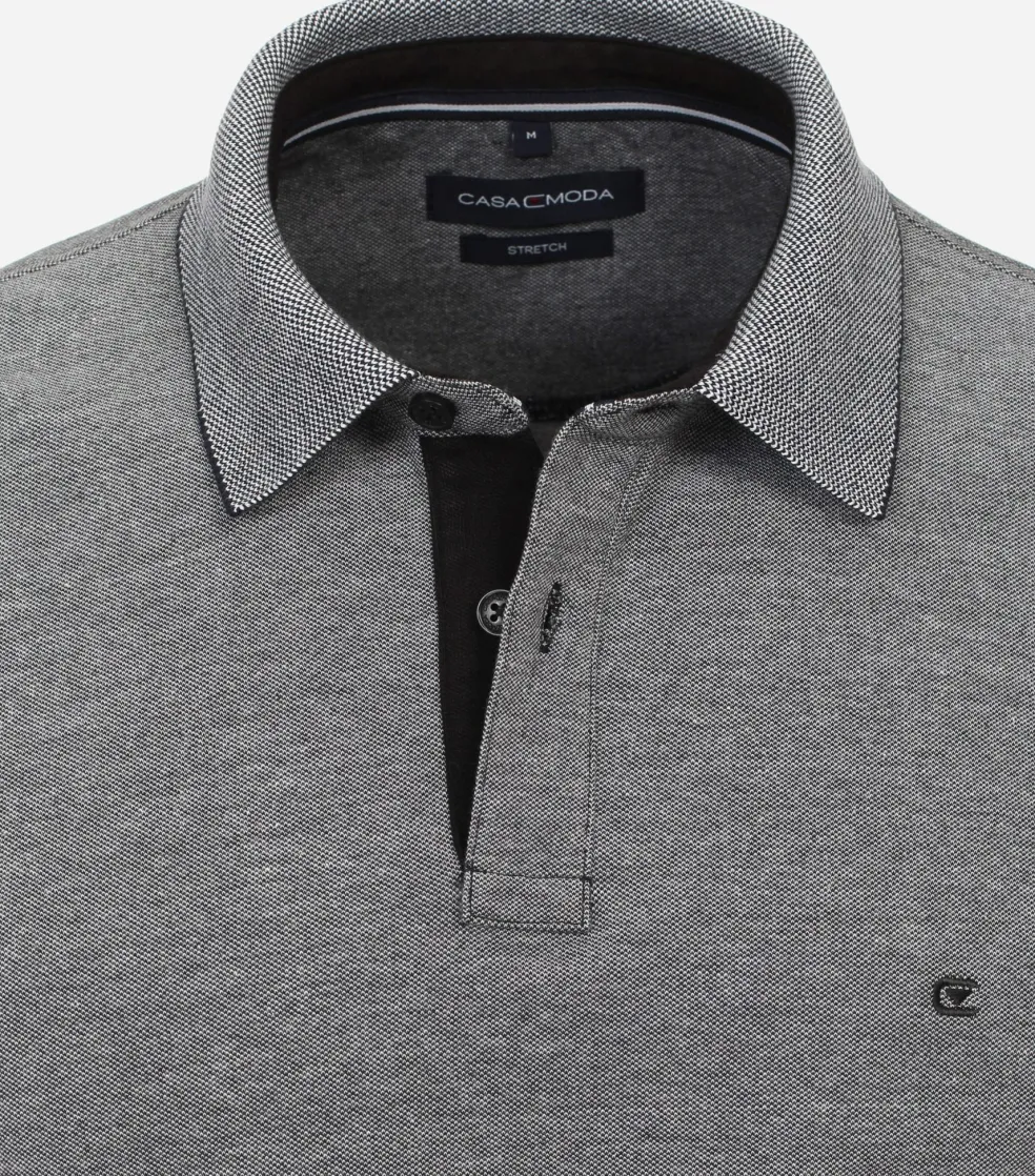 CASA MODA comfort fit heren polo, grijs