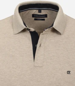 CASA MODA comfort fit heren polo, beige