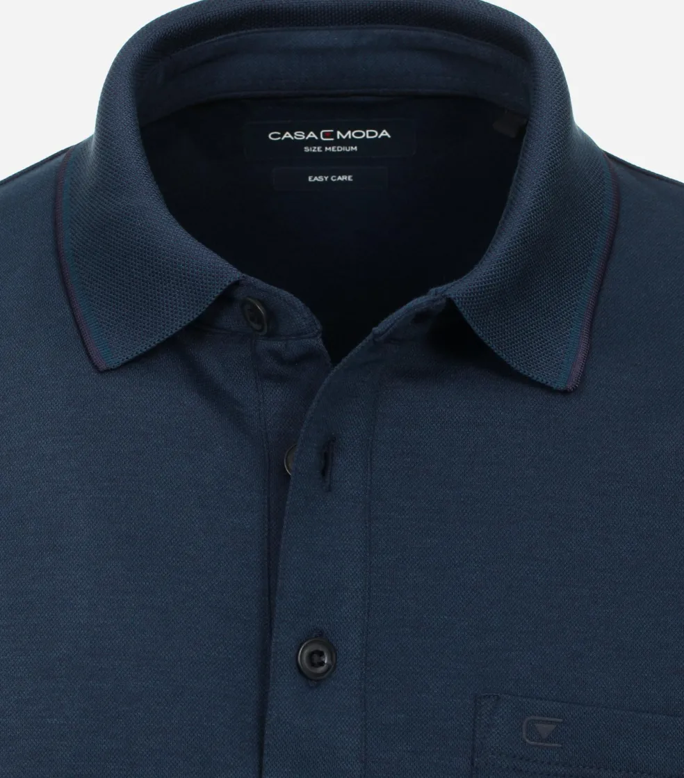 CASA MODA comfort fit heren polo, blauw