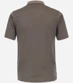 CASA MODA comfort fit heren polo, bruin