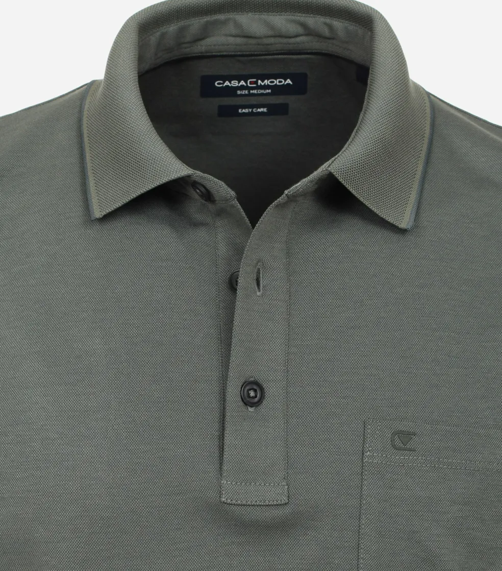 CASA MODA comfort fit heren polo, groen