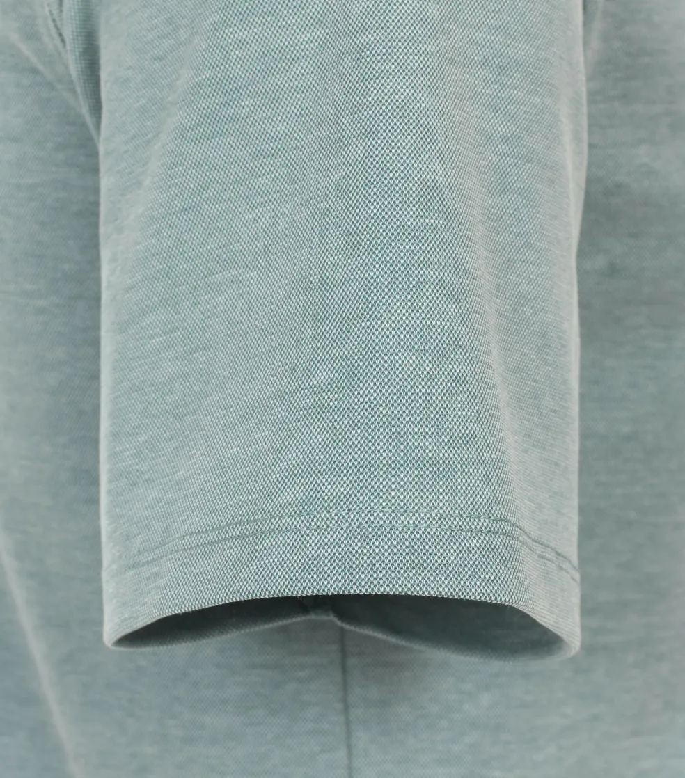 CASA MODA comfort fit heren polo, groen melange