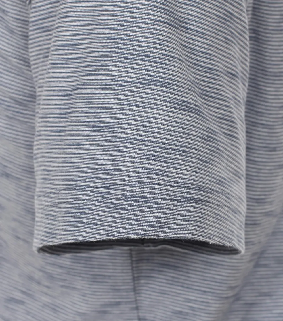 CASA MODA comfort fit heren T-shirt, blauw dessin