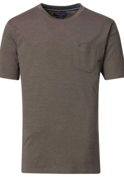 CASA MODA comfort fit heren T-shirt, lichtbruin