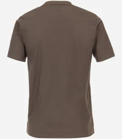 CASA MODA comfort fit heren T-shirt, lichtbruin