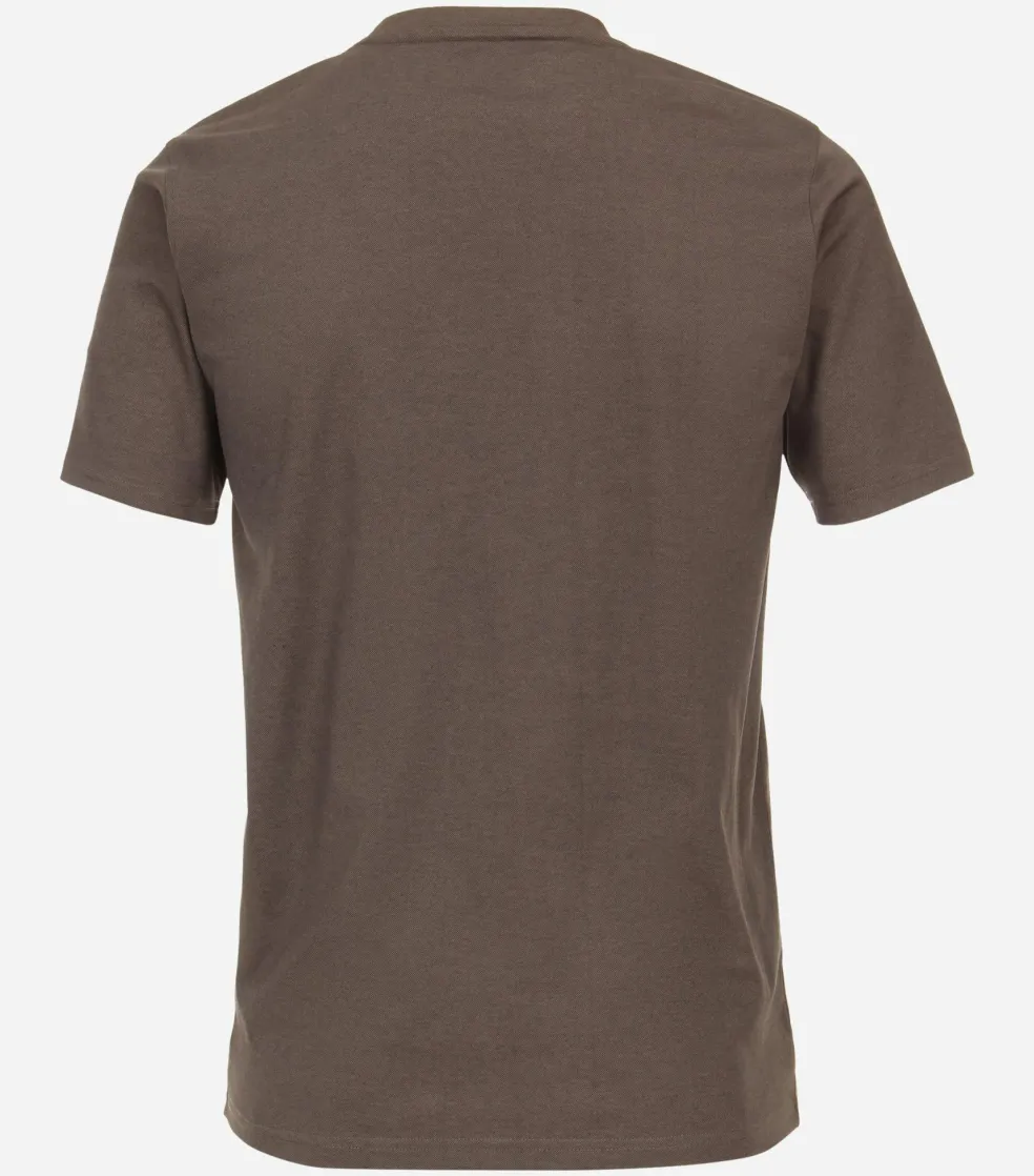 CASA MODA comfort fit heren T-shirt, lichtbruin