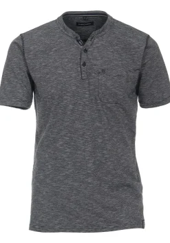 CASA MODA comfort fit heren T-shirt, blauw dessin
