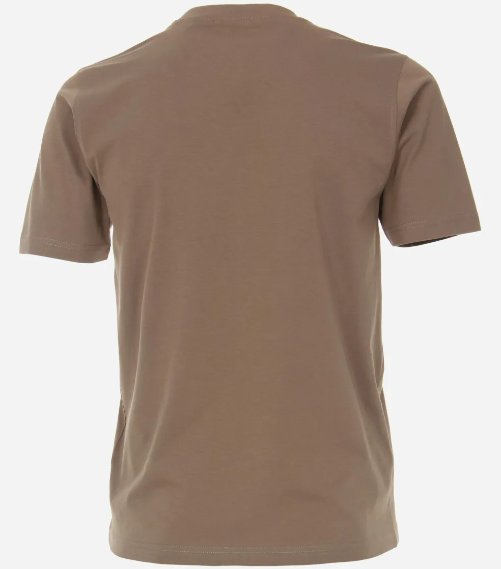 CASA MODA comfort fit heren T-shirt, lichtbruin