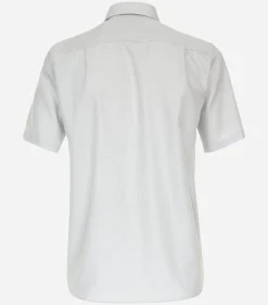 CASA MODA comfort fit overhemd, korte mouw, dobby, grijs