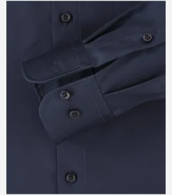 CASA MODA comfort fit overhemd, mouwlengte 7, twill, blauw